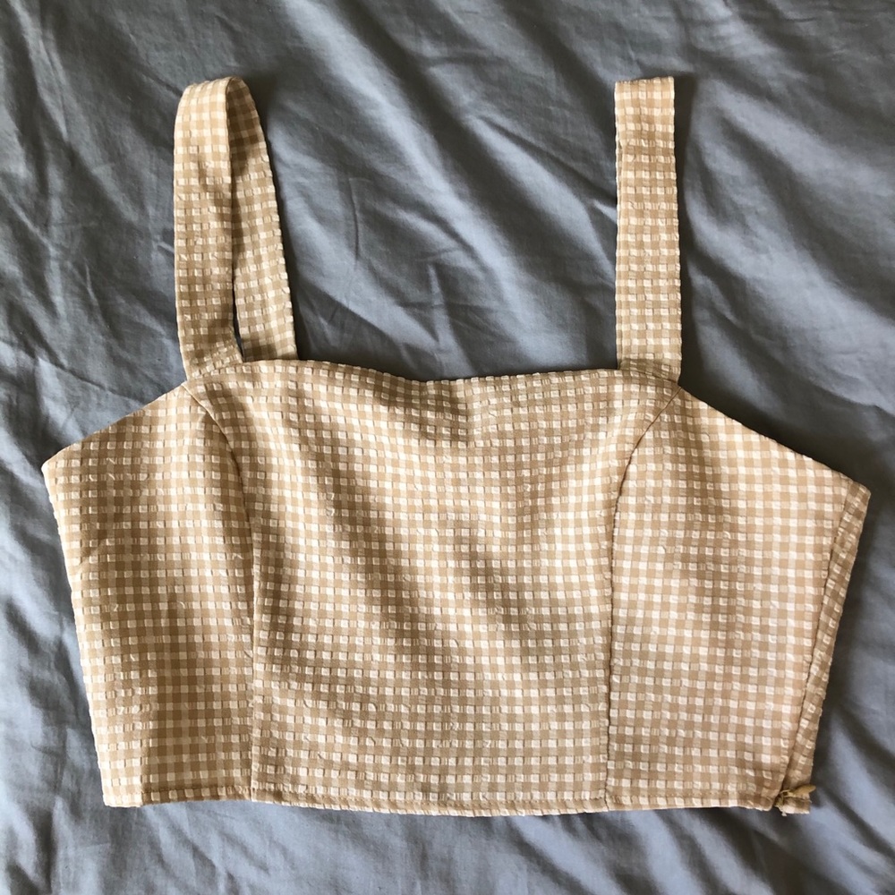 Lulu’s Gingham Crop Top - NWOT